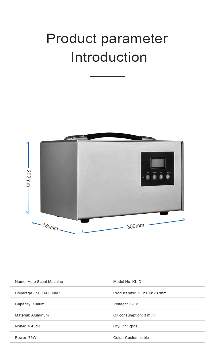 
Classic Scent Marketing Good Quality Two Nozzle Aroma Scent Oil Diffuser Delivery System 