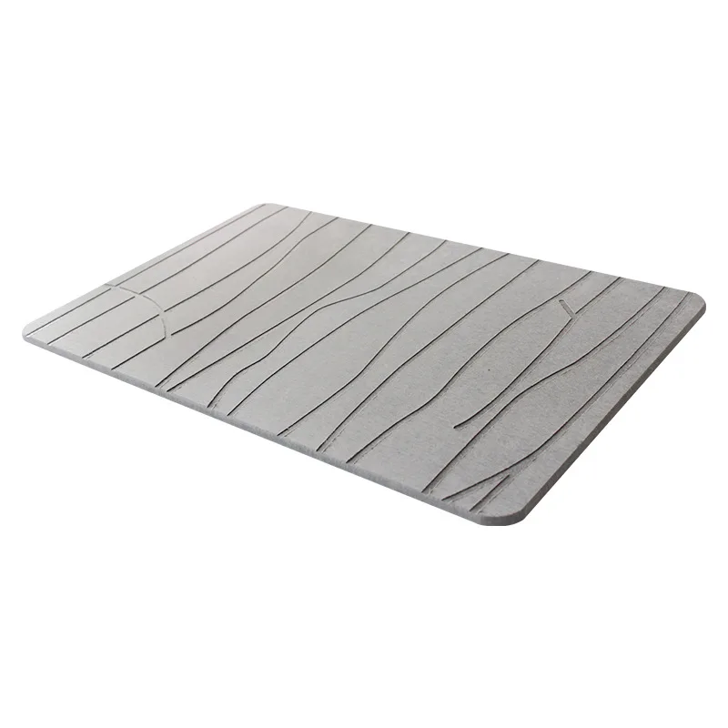 Factory Good Quality Customizable Size Pattern Shape Bathroom Mats Water Absorbent Rug Anti Slip Diatom Mud Floor Bath Mat