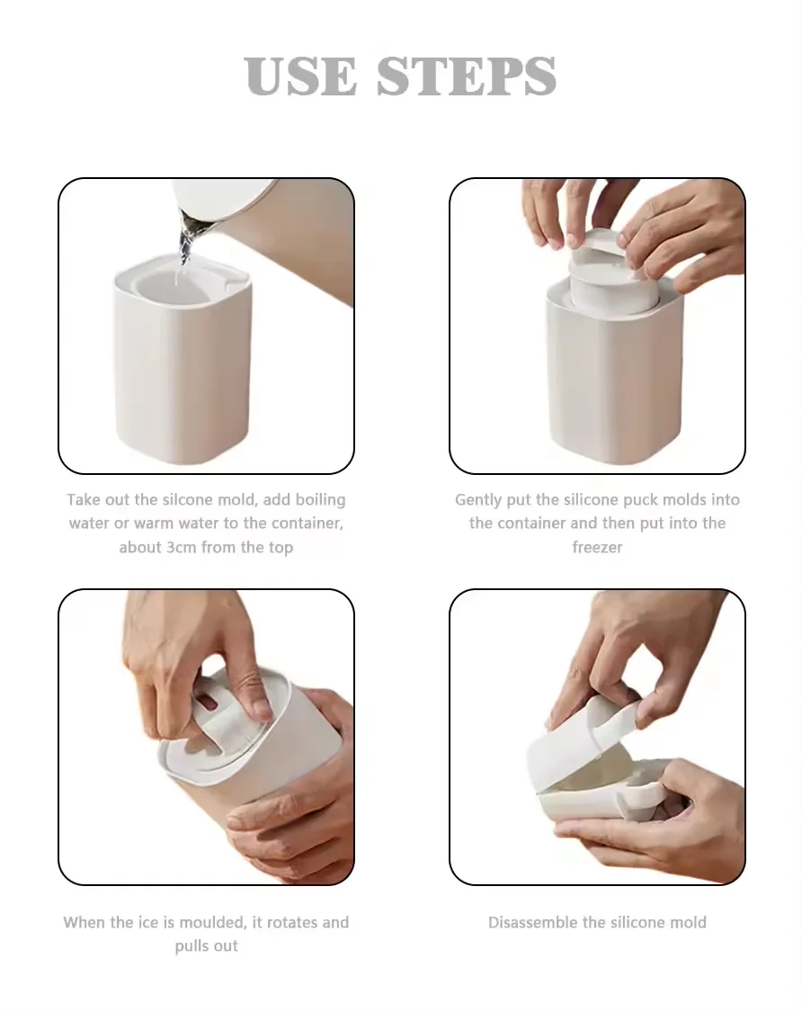 High Quality Transparent Silicone Ice Ball Maker Mold Tray Sustainable Tooling for Whiskey Red Wine Cocktail Preparation