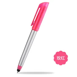 Office Stationery Finance Nurse Dual sides Pen Highlighters Stylus Kids Girls Gift Promotion Custom Highlighter Pen with Stylus