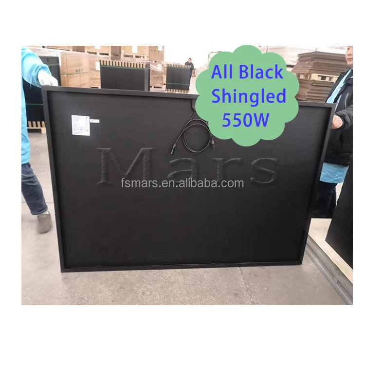 Factory Price monocrystalline 300w 400w 500w 1000w full black PERC shingled solar panel for house Photovoltaic solar power panel