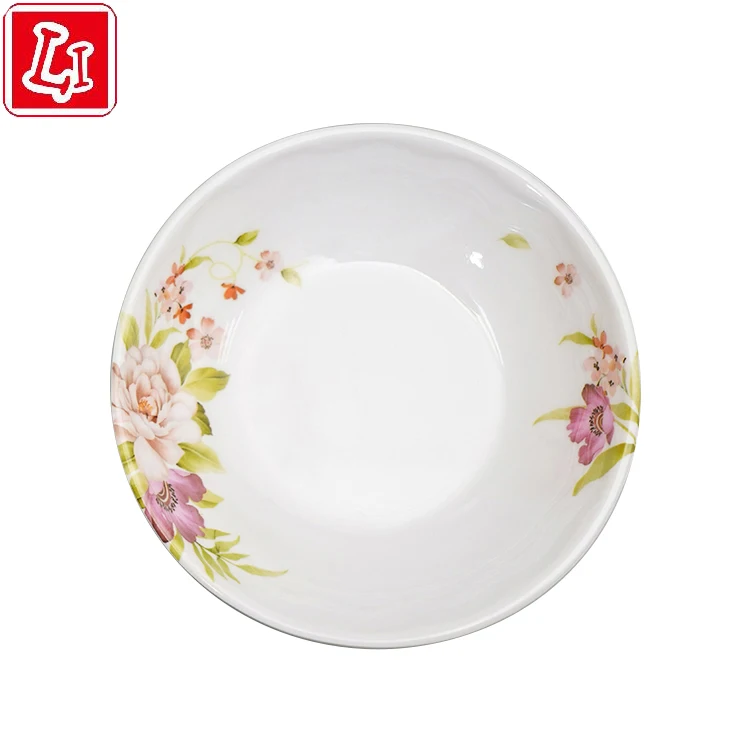 
Melamine tableware small dish dipping dish flower pattern daily household practical tableware 