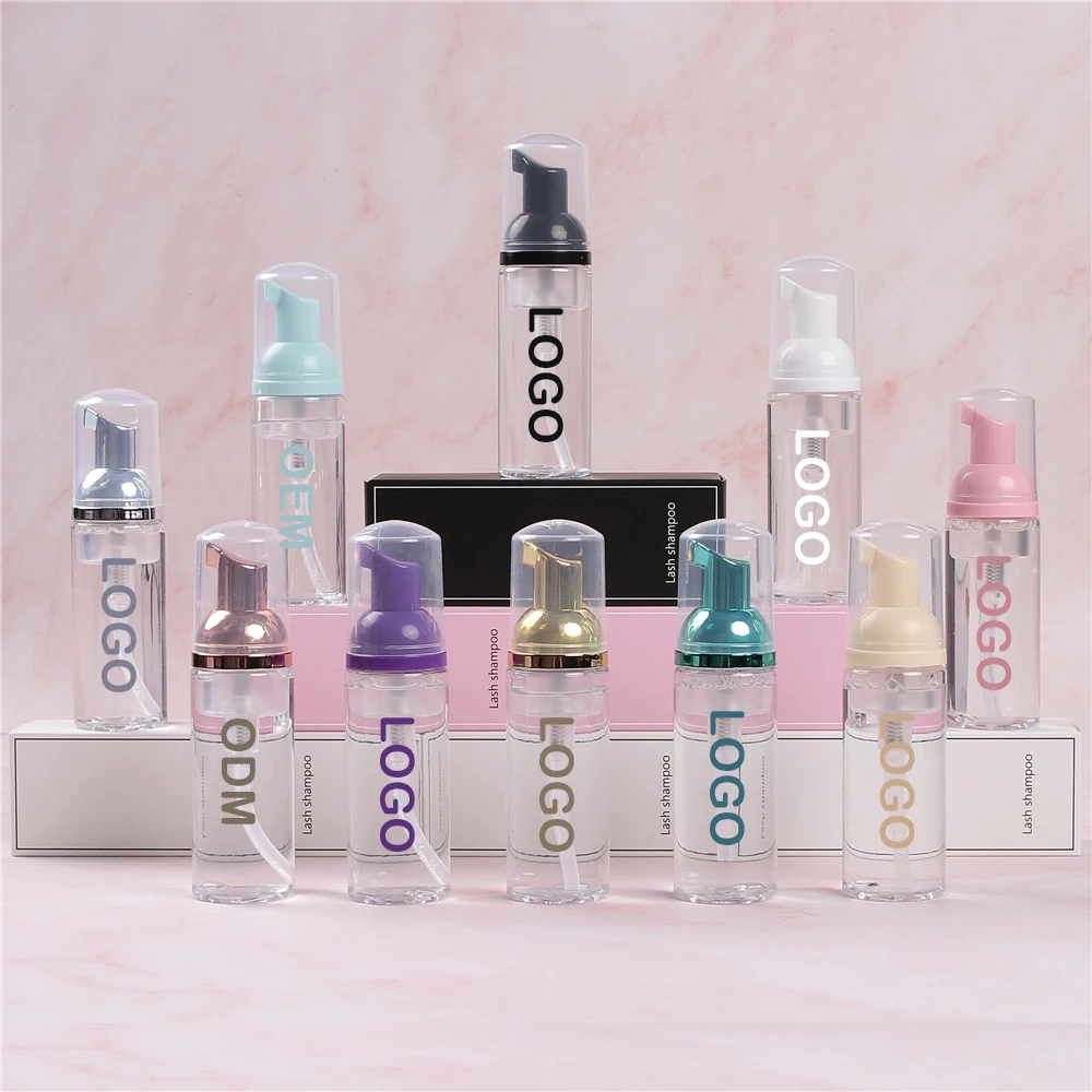 Lash Shampoo for Lash Extensions Kit - Cleaning Brush Sensitive Foaming Eyelash Extension Cleanser Eye Makeup Remover