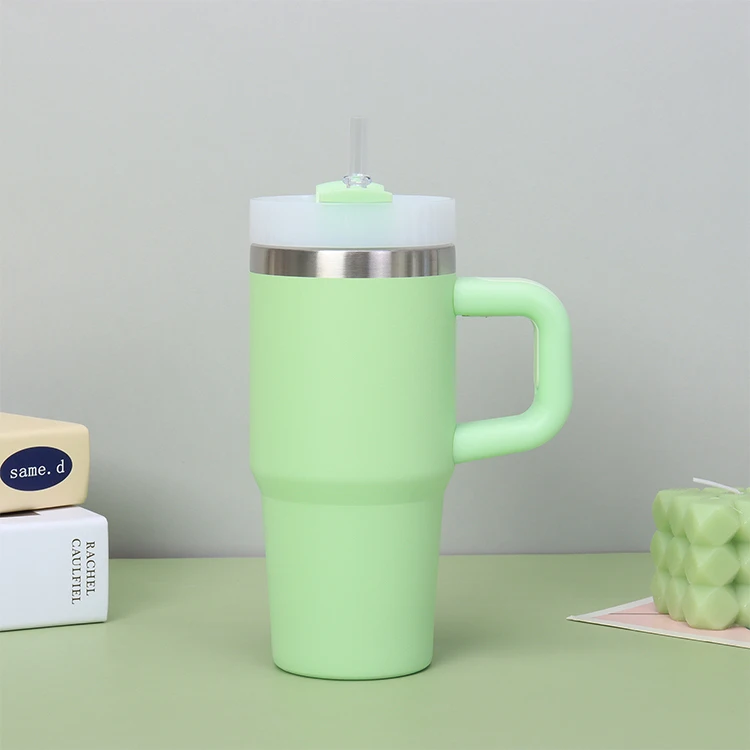 New Product 14 Oz Laser Custom Logo Gift Mugs Bpa Free Powder Coated Kids Tumbler Cups With Straw