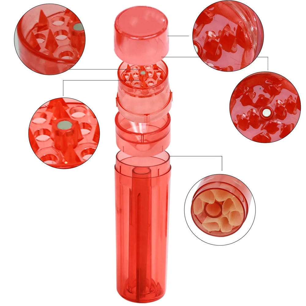 
Grinder smoking herb tobacco grinder plastic cone multi-functions crusher with cone roller grinder cone filler 