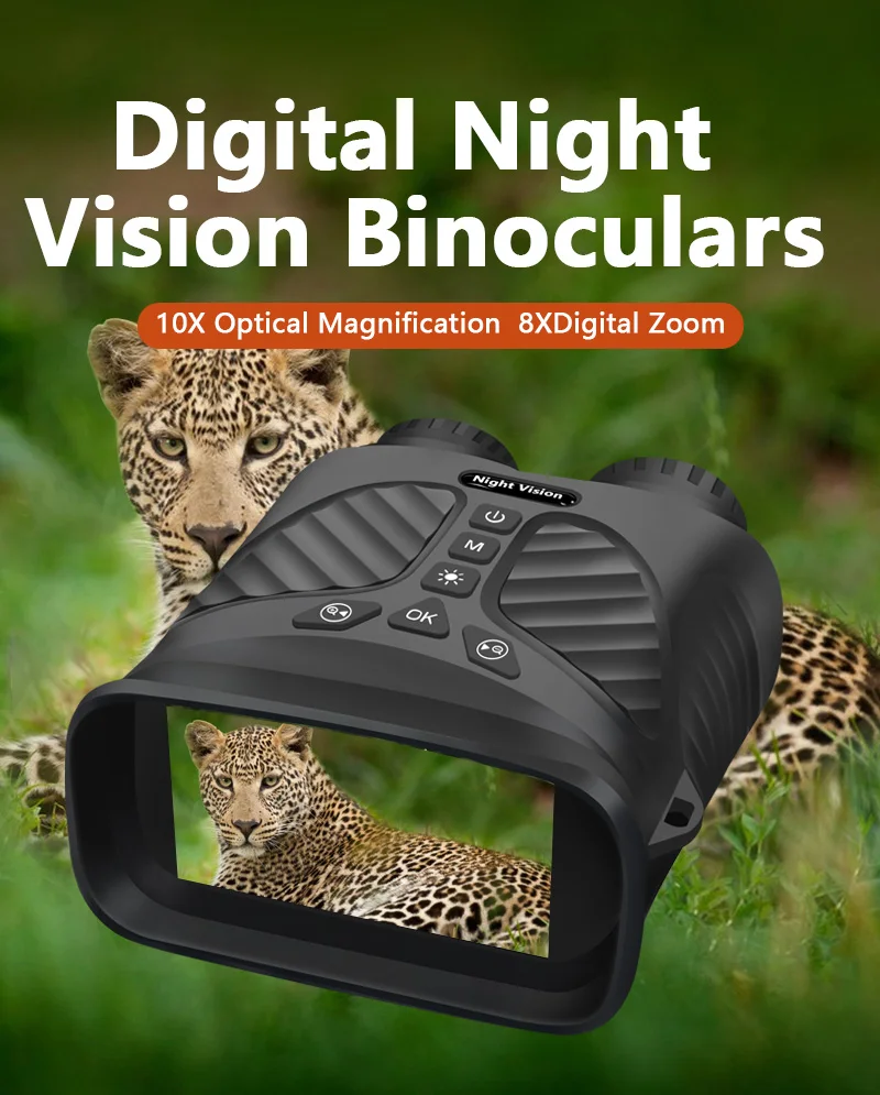 Wellwin New Arrival TPU Case DT39 Digital Infrared (IR) Night Vision Optic Telescope Goggles Binoculars Camera with 3.0' Screen