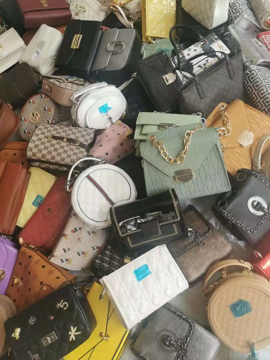 Factory Bulk Used Bags For Women Shoulder Bags Second Hand Leather Handbags stock bags