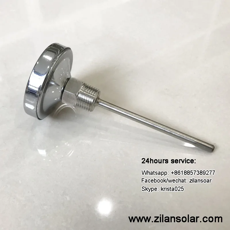 Solar water heater thermometer