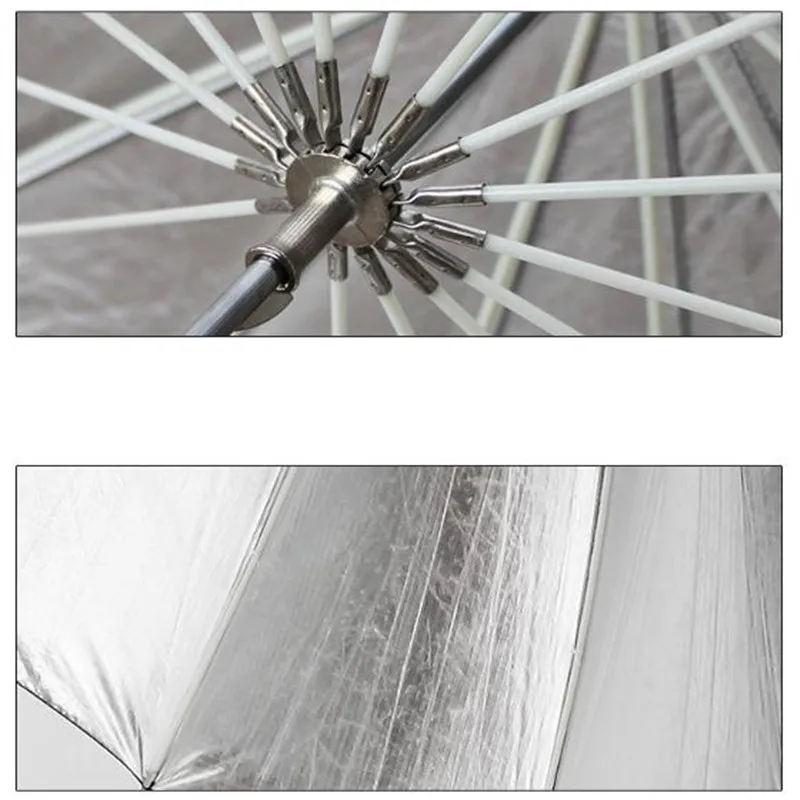 
200cm Black Silver reflective umbrella Portable Octagon Umbrella with Large Diffuser Cover For Studio Photo Flash light 