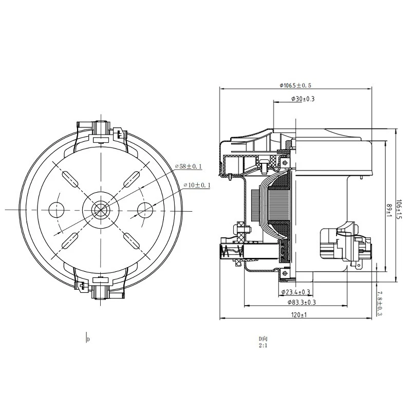 Factory wholesale electric V1J-PT22 blowing machine fog flower electromechanical machine motor wholesale factory vacuum motor