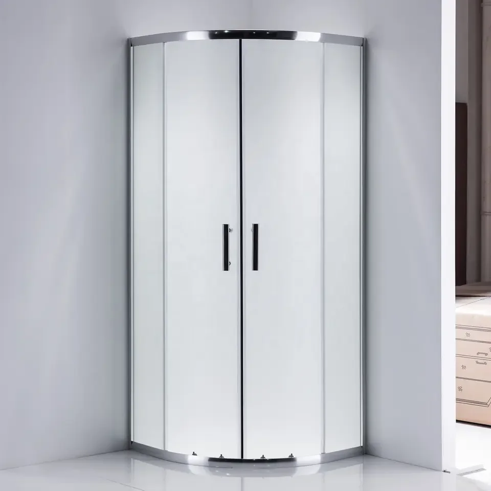 Silver Modern Shower Room  Tempered  Glass Shower Enclosure  Cheap Sliding Bath Room with Tray