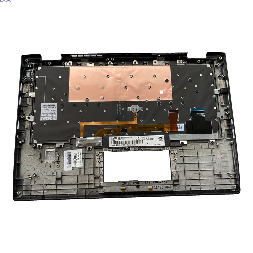 01AV163 оригинальный C чехол для Lenovo X1 Carbon 4th 2016 клавиатура DE Bezel UK винтовой Упор