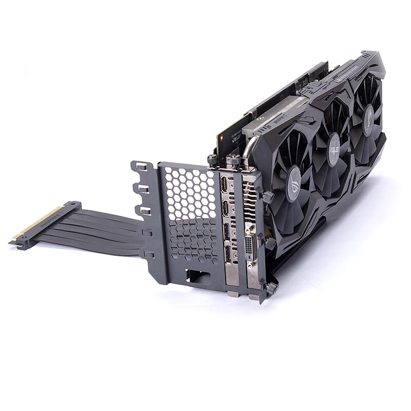 4 0 Вертикальная видеокарта PCIE комплект для монтажа GPU 7 шт. слот кронштейн Держатель корпуса PCI-E