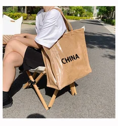 New fashion kraft paper handbag retro manufacturer wholesale custom kraft bag