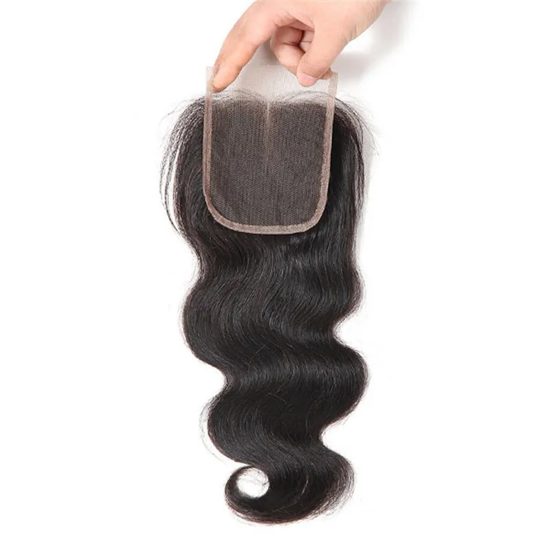 Human Hair Lace Closure 4*4 Size Body With Baby