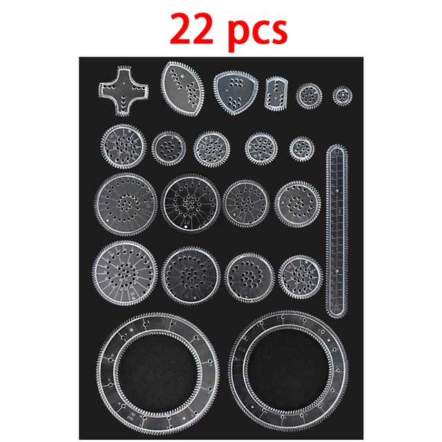 Scratch Rainbow Papers Spirograph Gear Drawing Set Animal Geometric Stencils Ruler Painting Kids Art Craft Toys