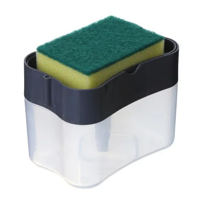Cross-border Kitchen Push-type Liquid Dispensing Box Household Scouring Pad Dishwashing Brush Automatic Washing Liquid Soap Box