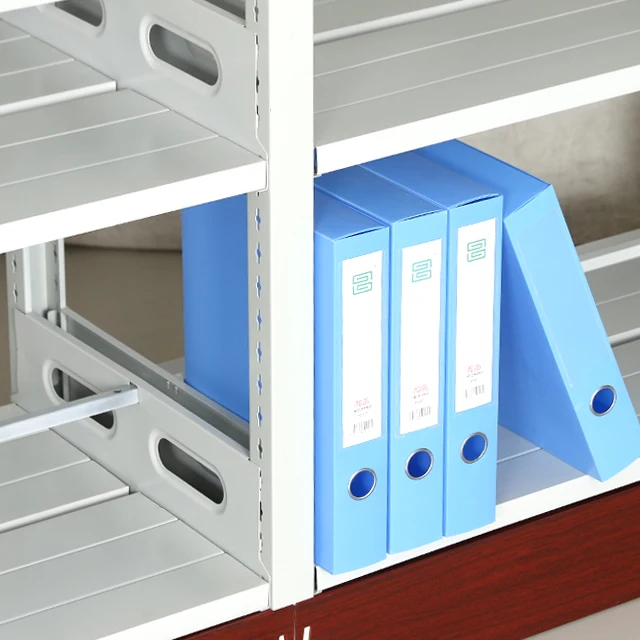 Librero Metal BookShelf Steel Shelving School Library Book Case Metal Materials Red Color Bookshelf Factory