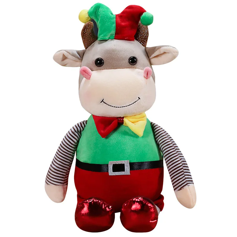 Лидер продаж 2022 мягкая плюшевая корова игрушка для детей рождественский подарок мягкое животное талисман игрушка-животное