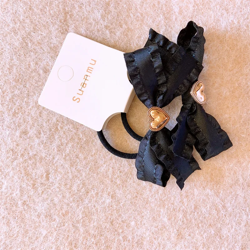 Girl Accessories Kids Velvet Bow Hair Ties For Kids Set Bobby Pin Pair Elastic Hair Ties For Kids Love Family Money