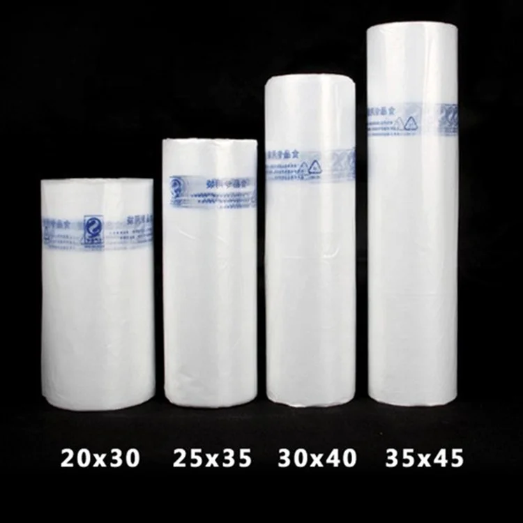 transparent poly HDPE  plastic food grade perforated   bags on roll  for supermarket vegetables fruit packing
