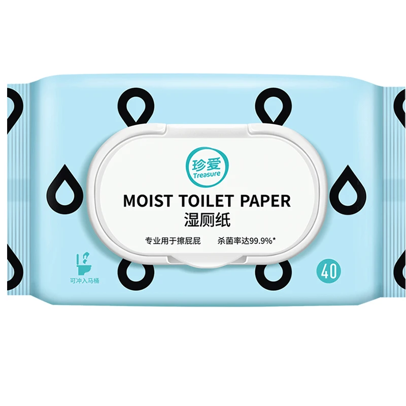 
Treasure AB22 Plant-Made Material Wet Wipes Safe For Sewer Flushable Toilet Wipes Perfect For Travel, Outdoor Activity, Home Use 