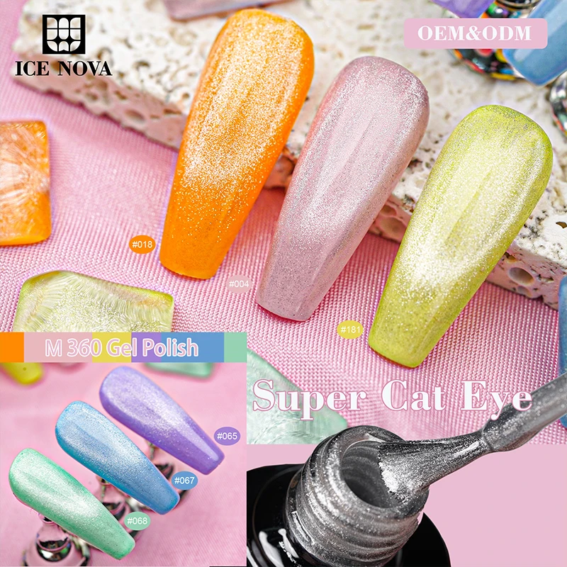 ICE NOVA Super Cat Eye Gel Chameleon 3d Cat Eye Powder Super Magnetic Color Shift Nail Glitter Pigment Diy Nail Gel