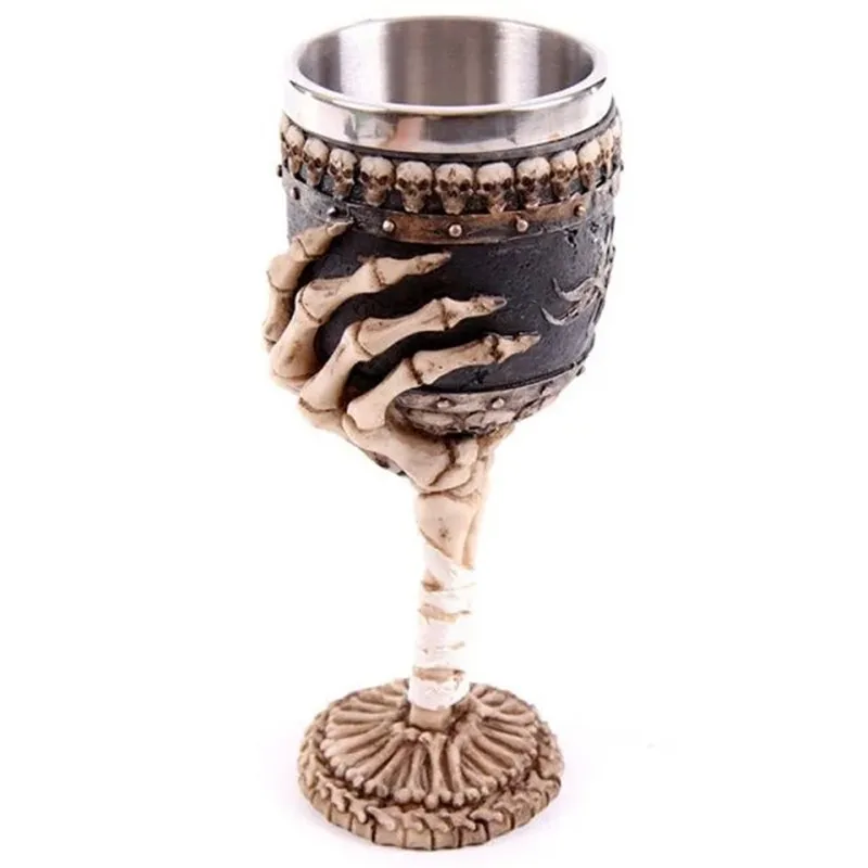200Ml Dragon Claw Skeleton Water Cups Stainless Steel Mugs Halloween Gifts Gothic Goblet Wine Glass