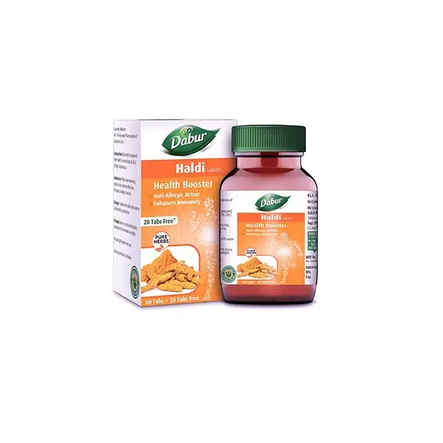 Самые продаваемые медицинские добавки Dabur чистые травы повышающие иммунитет таблетки Haldi доступные по лучшей цене