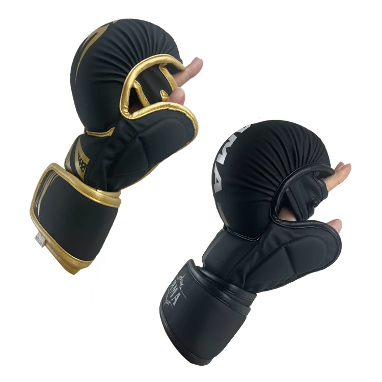 Low MOQ highest quality customized boxing fighting MMA Gloves cage ring mma gloves cowhide leather custom logo mma gloves