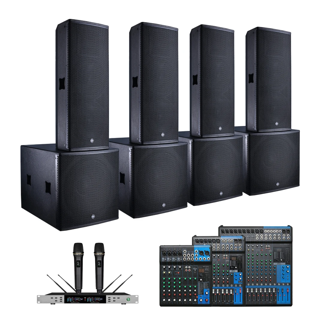 professional audio dj sound system 2000 watts 18 inch active subwoofer