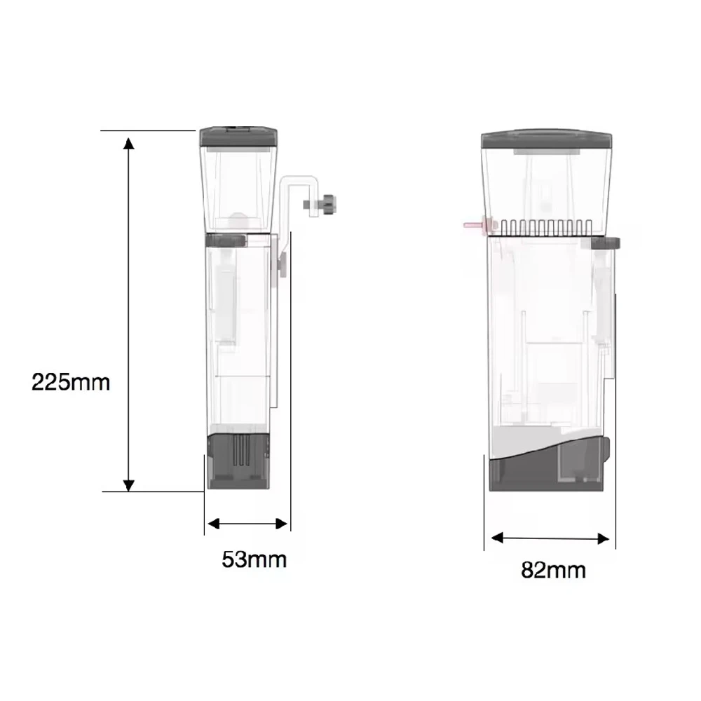 DC24V BM MiniQ Nano Protein Skimmer for Marine Aquarium Coral Tank Built-in Hanging Type Protein Skimmer