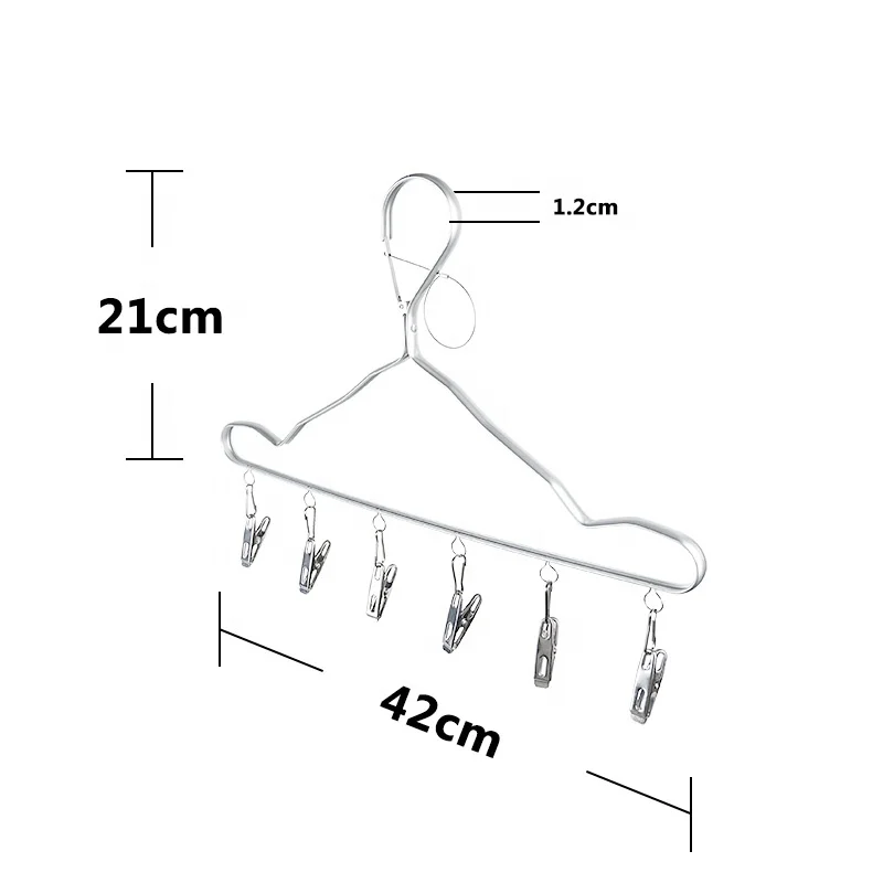 
Metal cloth rack hanger for velvet skirt with stainless steel clips 