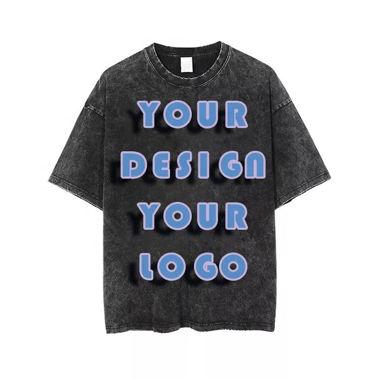 Qingzhihuo T-shirt print oversized t shirt graphic cotton vintage acid wash hip pop streetwear men tshirt