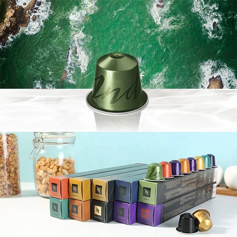 15 ml colored aluminum foil coffee pods empty espresso coffee capsules