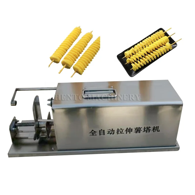 Durable Spiral Potato Cutter Machine Automatic Electric / Potato Snacks Machine / Potato Spiral Cutting Machine