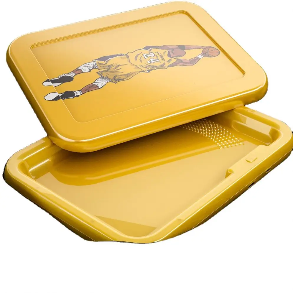 MR PACK Plastic Led Rolling Tray acrylic serving tray, light up  Tray with Music Sync voice sensitive musics