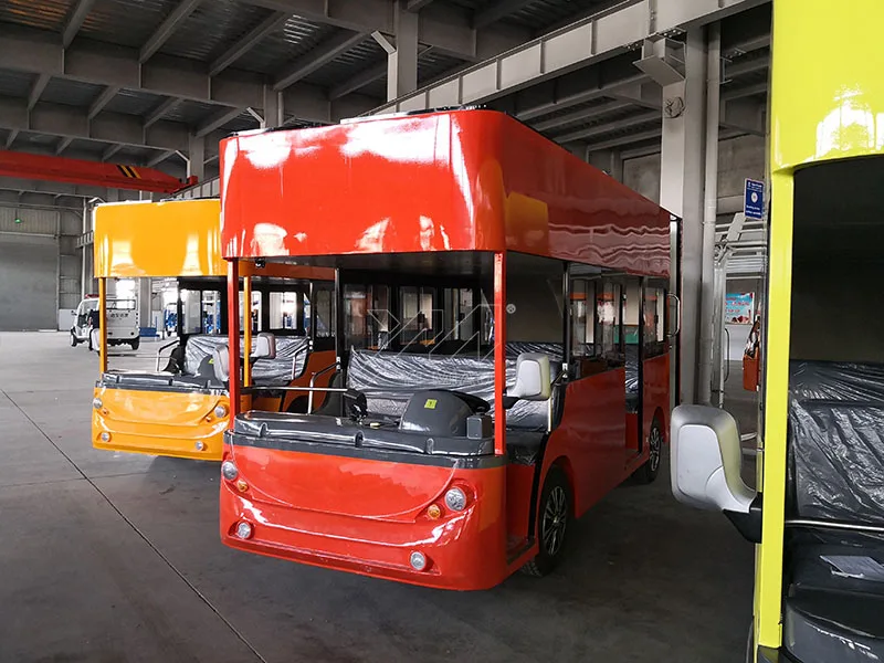 Amusement Park Kids and Adult Double Layer Decker Sightseeing Tourist Train Bus For Shopping Mall