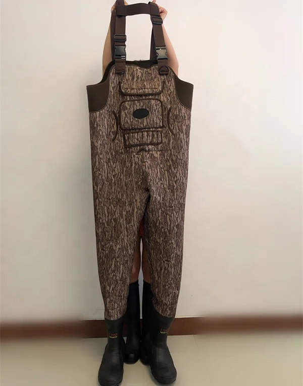 High Quality Mens Waterproof Camouflage Neoprene Chest Wader For Hunting
