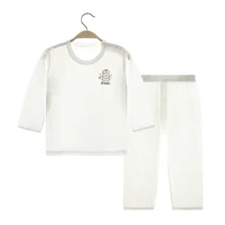 Домашние костюмы, хлопковая одежда для кондиционера, хлопковая Детская летняя Пижама без косточек для весны и осени