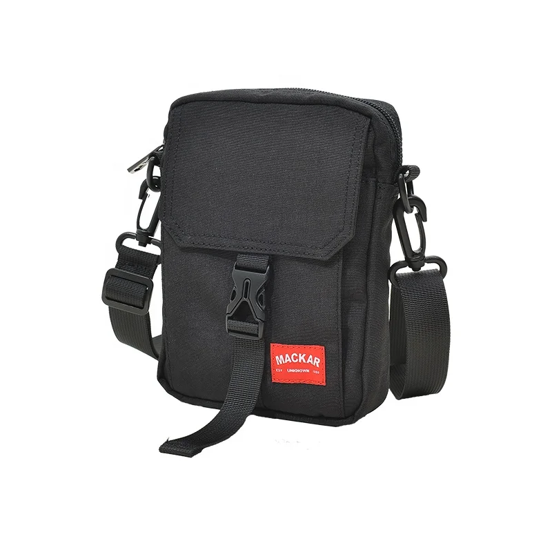 Customized nylon waterproof commuting phone messenger bag with small crossbody bag for men