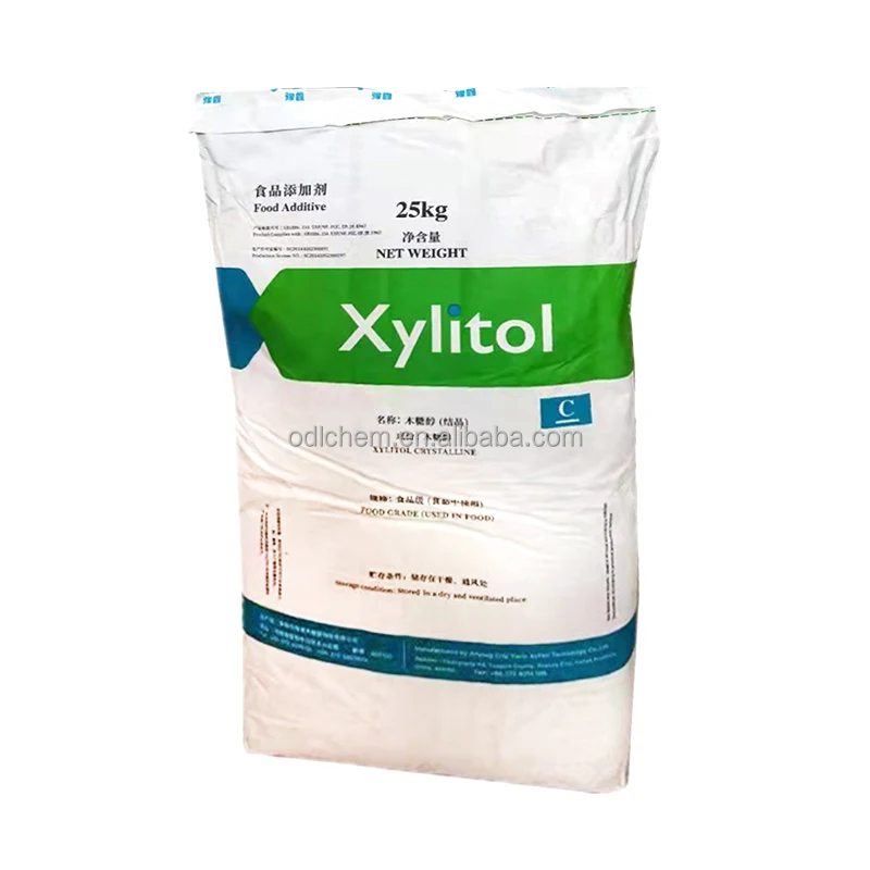 Оптовая продажа, порошок ксилита пищевого качества 87-99-0, КОШЕРНЫЙ Сертифицированный производитель, подсластитель для основы жевательной резинки, упакованный барабан
