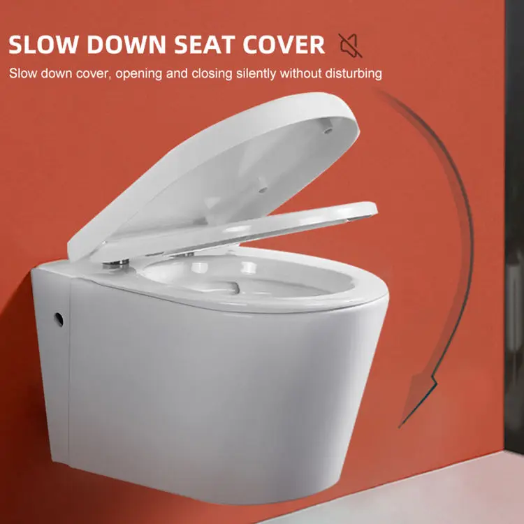 Oem Wall Mounted Bathroom White Toilet Bowl One Piece Sanitary Ware Bathroom Wc Water Closet Toilets