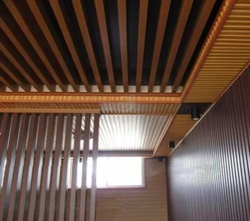 Greener wood plastic composite material wood and polymer light and thermal stability PVC ceiling