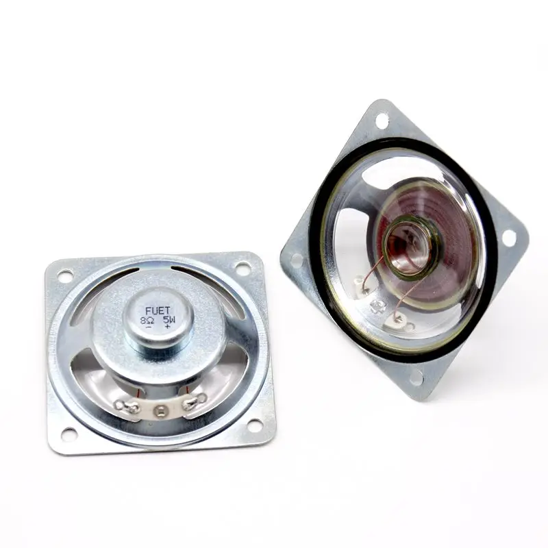 57*57MM Metal Frame Speaker with Fixing Hole 8Ohm 5W Internal Magnet Full Range Waterproof Diaphragm Miniature Loudspeaker