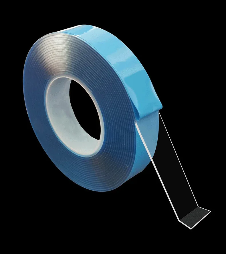 
Blue Clear Nano Reusable Traceless Gel Grip Tape 30mm Nano double sided adhesive tape 