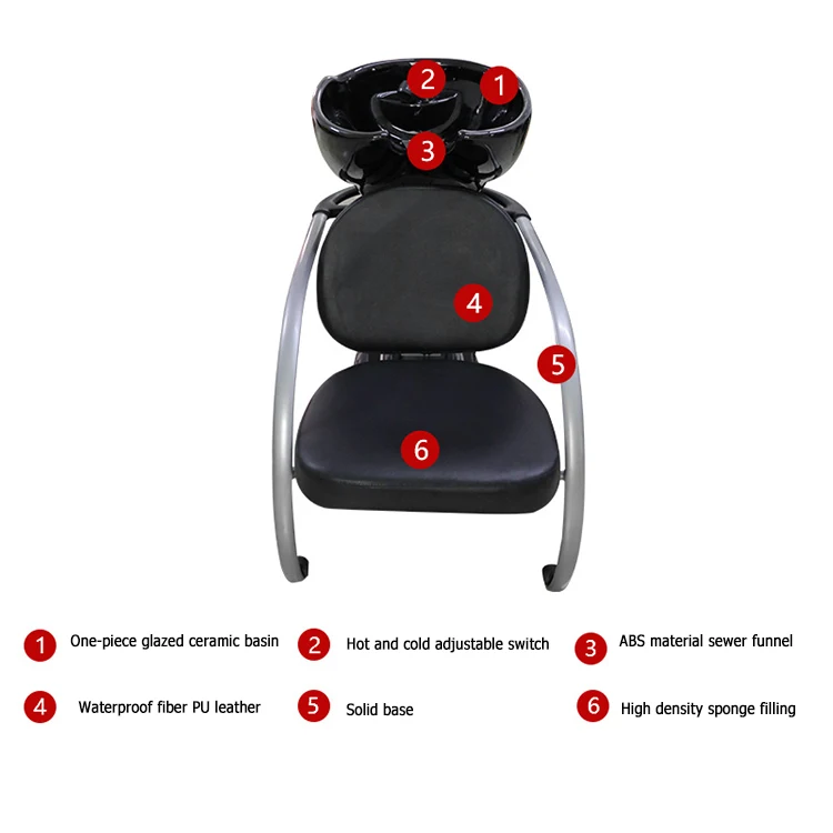 Новинка, Лидер продаж, современное оборудование для укладки и ухода за волосами, черный салонный стул для умывальника