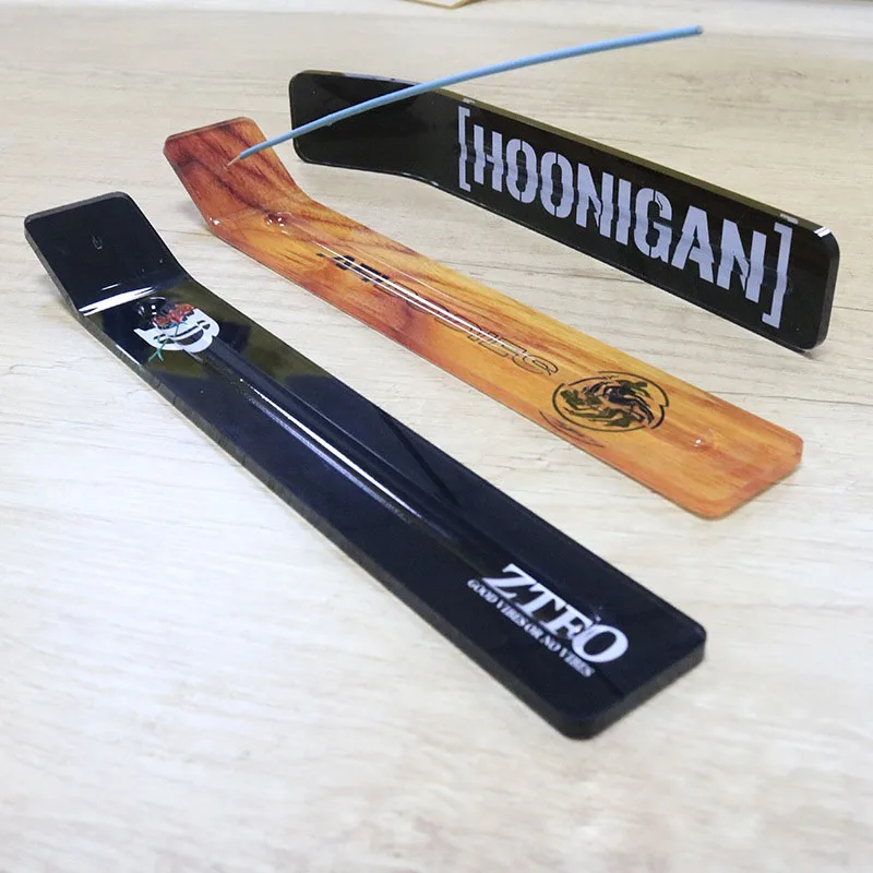 Customize Acrylic Incense Holder for Stick Perspex Incense Stick Ash Catcher Home Object Lucite Incense Burner Holder