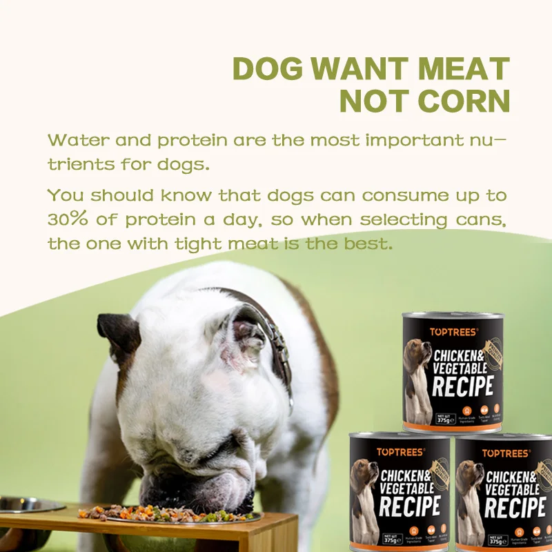 Wet food dog Chicken flavor Canned dog food with all natural pet food dog beef flavor 375g