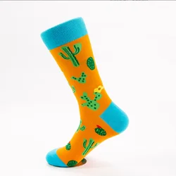 Custom Fashion Colorful Socks Logo Cotton Funny Tube Crew Cactus Jack Men Socks